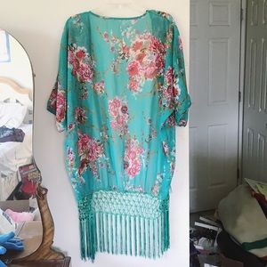 Floral swim cover
